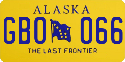 AK license plate GBO066