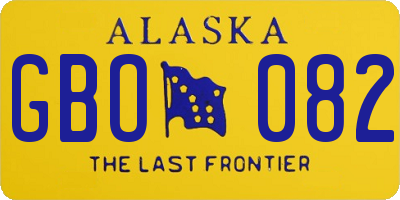 AK license plate GBO082