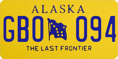 AK license plate GBO094