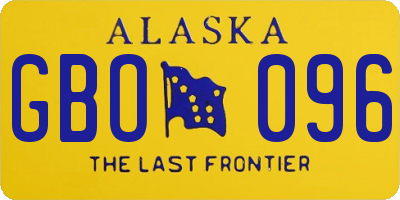 AK license plate GBO096