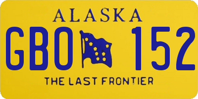AK license plate GBO152