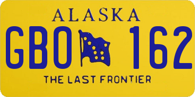 AK license plate GBO162