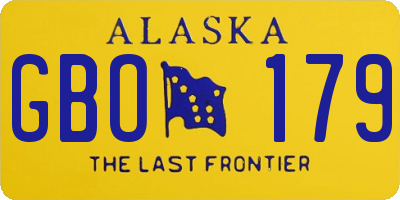 AK license plate GBO179