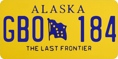 AK license plate GBO184