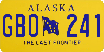 AK license plate GBO241