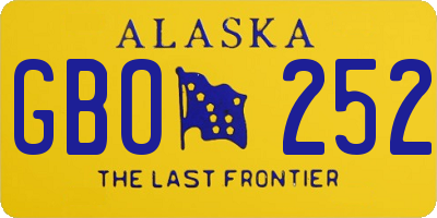 AK license plate GBO252