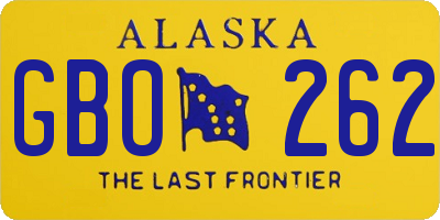 AK license plate GBO262