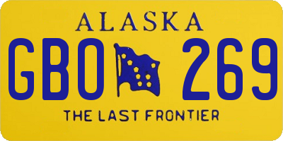 AK license plate GBO269