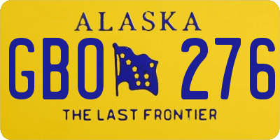 AK license plate GBO276