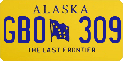 AK license plate GBO309