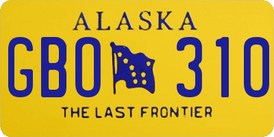 AK license plate GBO310