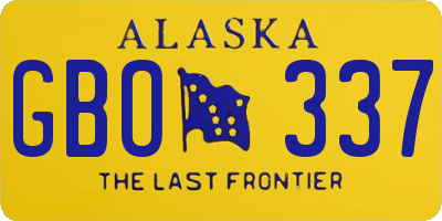 AK license plate GBO337