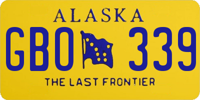 AK license plate GBO339