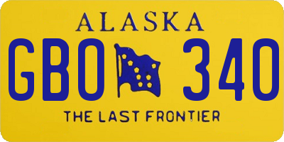 AK license plate GBO340