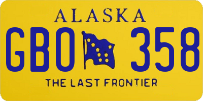 AK license plate GBO358