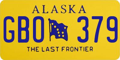 AK license plate GBO379