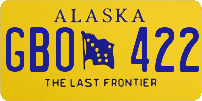 AK license plate GBO422