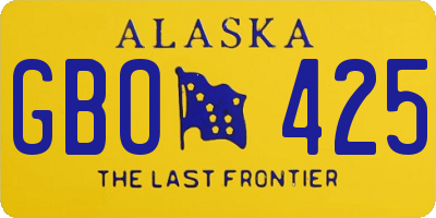 AK license plate GBO425