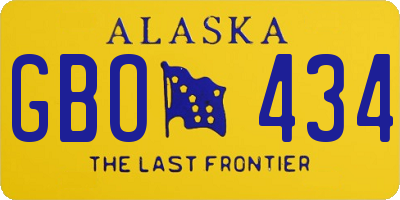 AK license plate GBO434