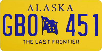 AK license plate GBO451