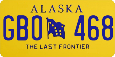 AK license plate GBO468