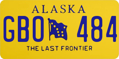 AK license plate GBO484