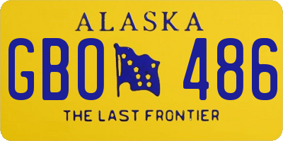 AK license plate GBO486