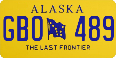 AK license plate GBO489