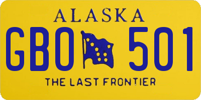 AK license plate GBO501