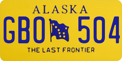 AK license plate GBO504