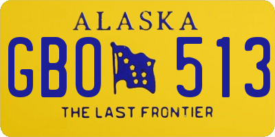 AK license plate GBO513