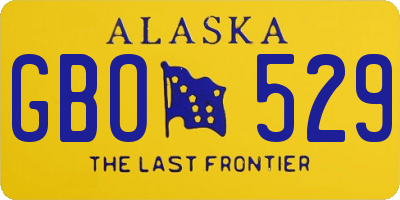 AK license plate GBO529