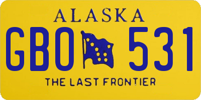 AK license plate GBO531