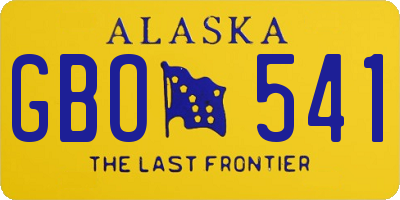 AK license plate GBO541