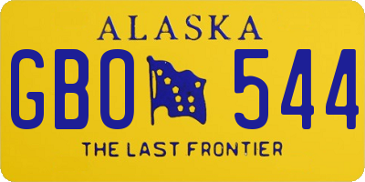 AK license plate GBO544