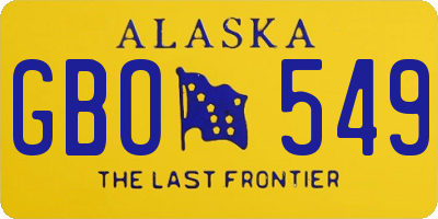 AK license plate GBO549