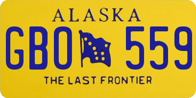 AK license plate GBO559