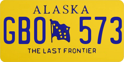 AK license plate GBO573