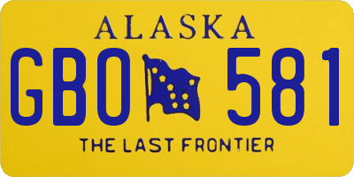 AK license plate GBO581