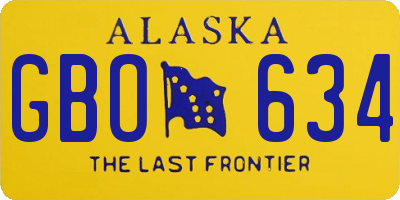 AK license plate GBO634