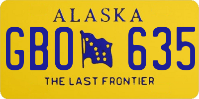 AK license plate GBO635