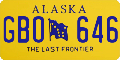 AK license plate GBO646
