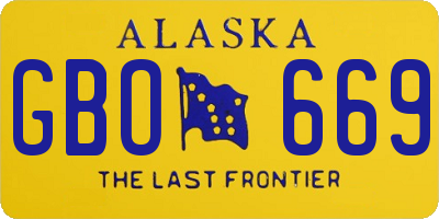 AK license plate GBO669