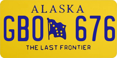 AK license plate GBO676