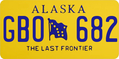 AK license plate GBO682