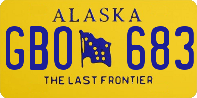 AK license plate GBO683