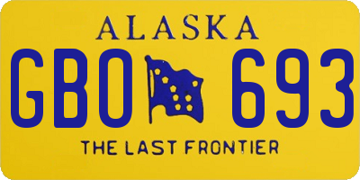 AK license plate GBO693