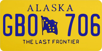 AK license plate GBO706