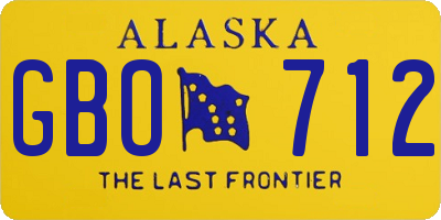 AK license plate GBO712