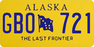 AK license plate GBO721